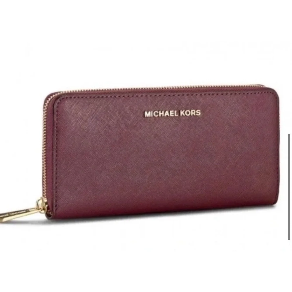 Saffiano leather MICHAEL Michael Kors Jet Set Travel Continental Wallet